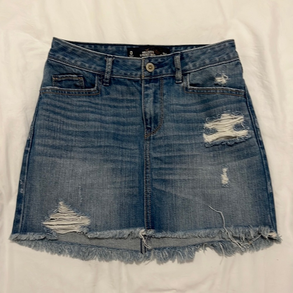 Hollister high waisted denim skirt